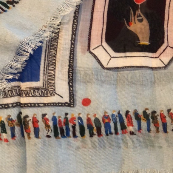 Kate Spade 100% Viscose Multicolored Gallery Wall Oblong Scarf OS NWT - Picture 13 of 16